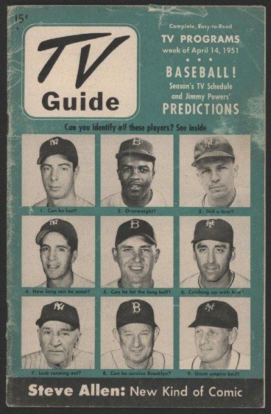 MAG TV Guide April 14 1951 Baseball Stars
